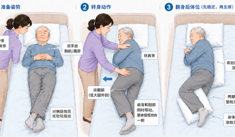 『附一科普』卧床老人如何翻身拍背？重点看这几个动作细节