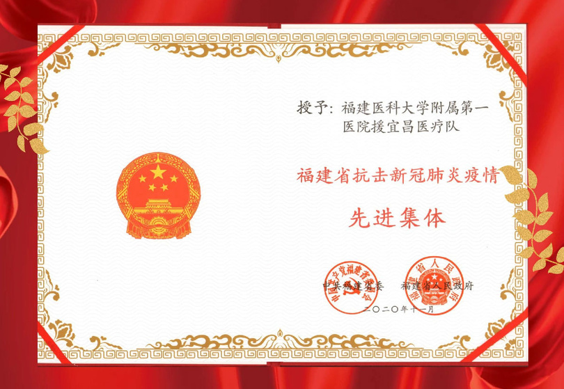 福建医科大学附属第一医院援宜昌医疗队先进集体 福建医科大学附属第一医院援宜昌医疗队先进集体